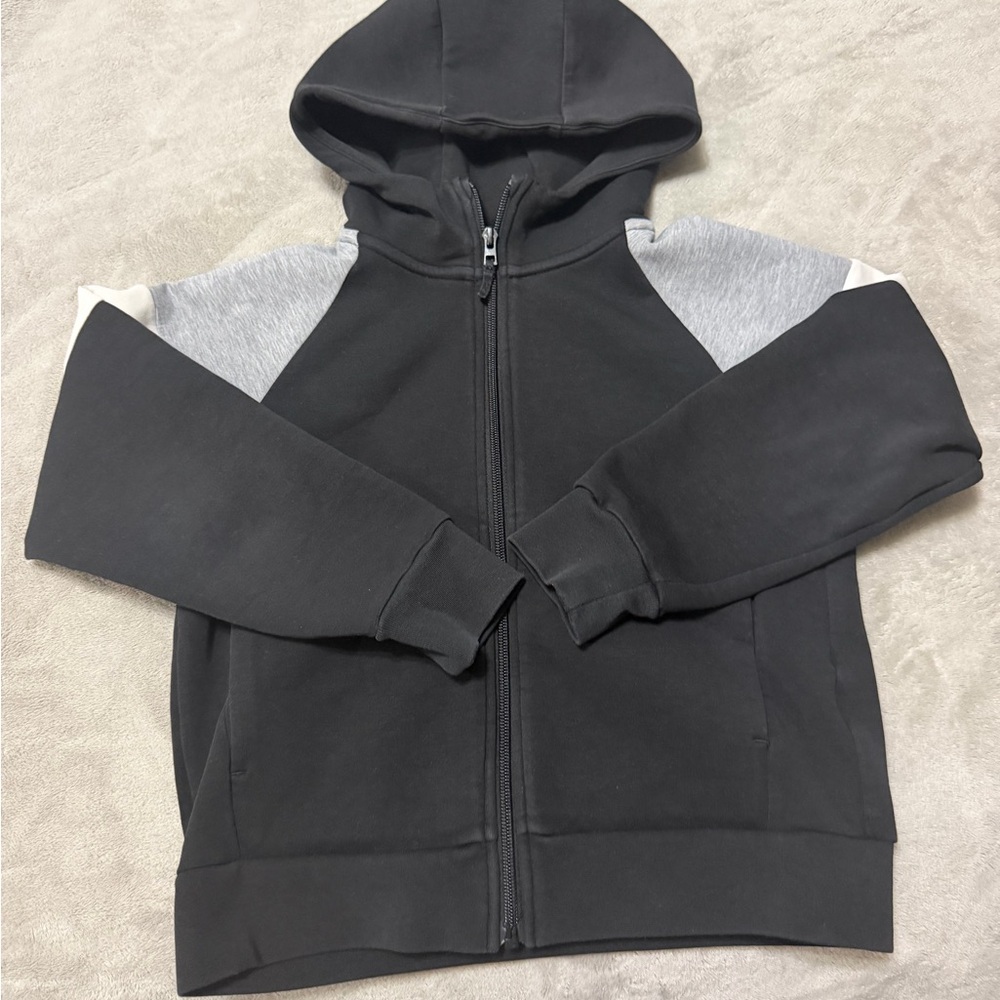 Uniqlo Kids Black and Gray Zip-Up Hoodie